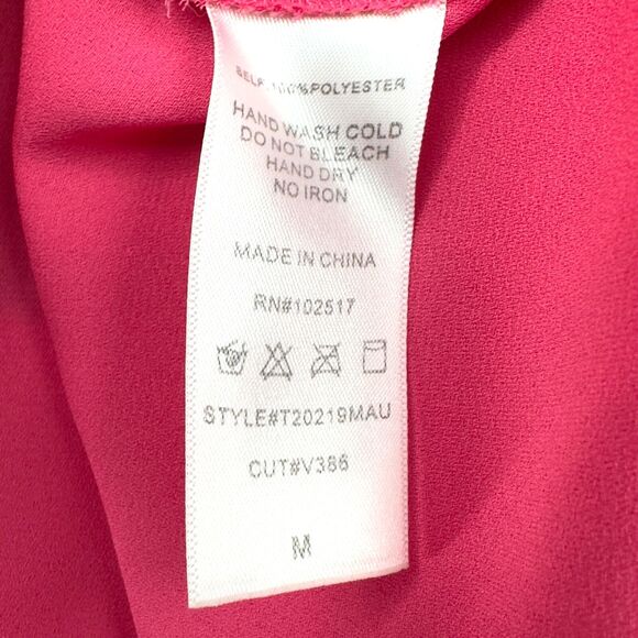 Soprano Pink Sleeveless Lightweight Round Neck Chest Pocket Blouse Top Medium - Picture 4 of 6